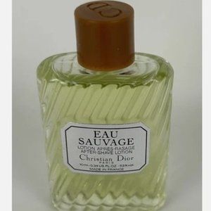 Vintage Mini Dior Eau Sauvage After Shave Splash Full 0.34 Oz Travel France